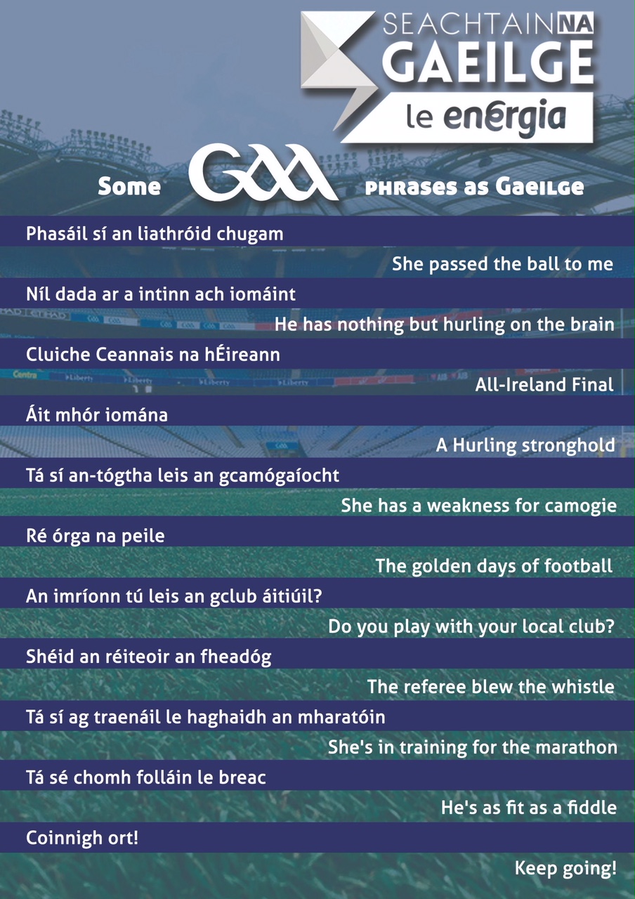 Common Irish Phrases As Gaeilge